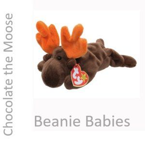 CHOCOLATE THE MOOSE Beanie Baby 1994  RETIRED 1998 RARE stuffed toy
